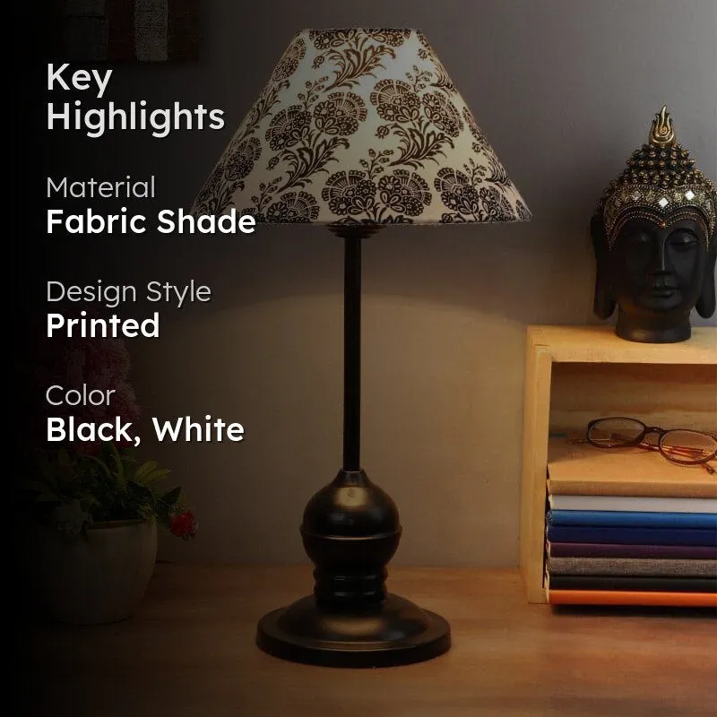 Filigree Lura Fabric Table Lamp - Black,White media 2