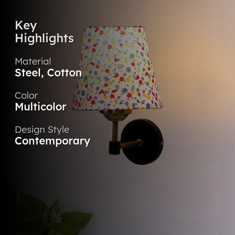 Tiny Fleur Printed Steel & Cotton Wall Lamp media 2