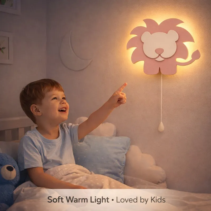 Pureva Lion Battery Operated MDF Wall Lamp - Pink media 11