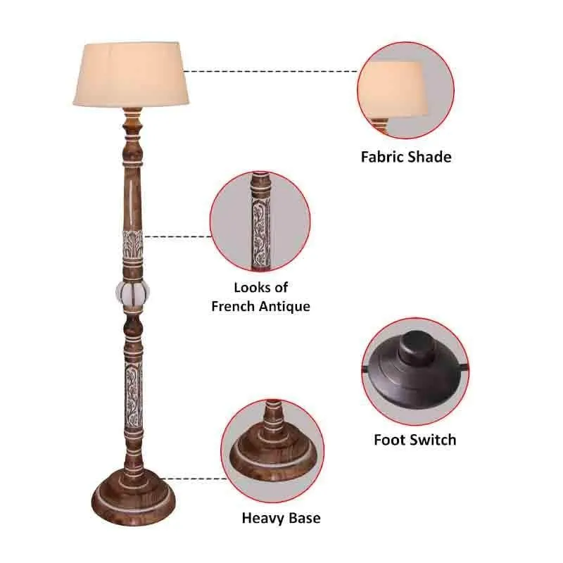 Vintage Trove Floor Lamp - White media 7