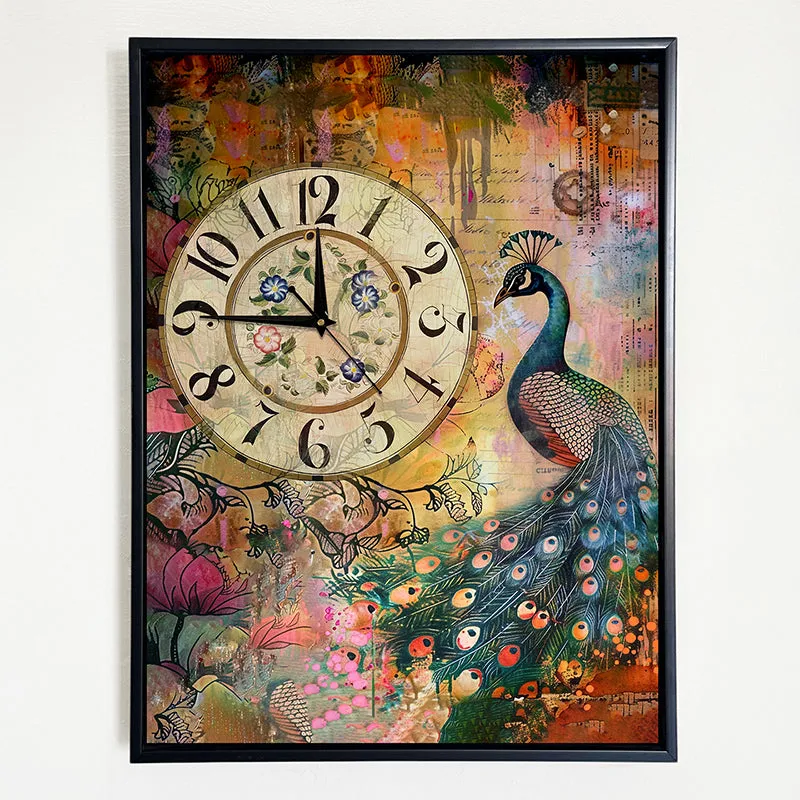 Peacock Time Wall Art media 2