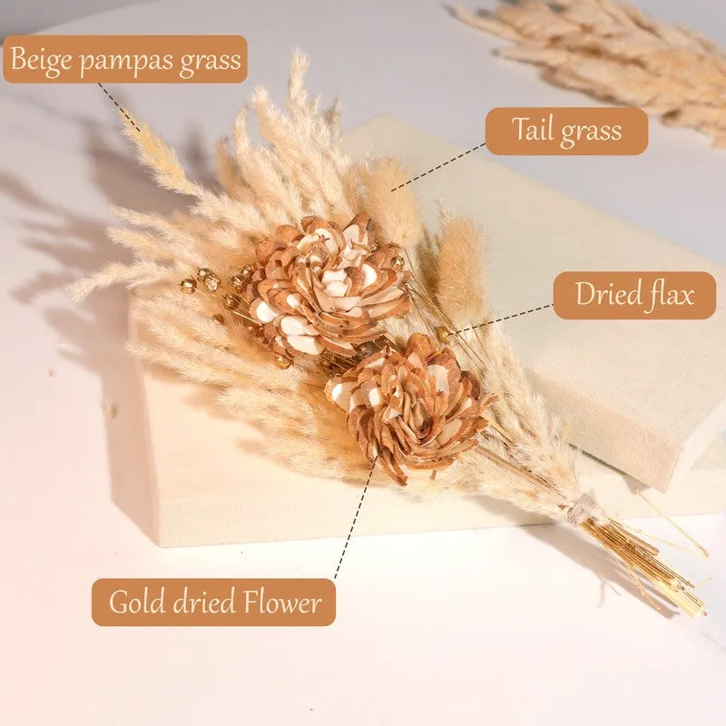 Hand of Bloom Vase with Flowers - Gold media 3