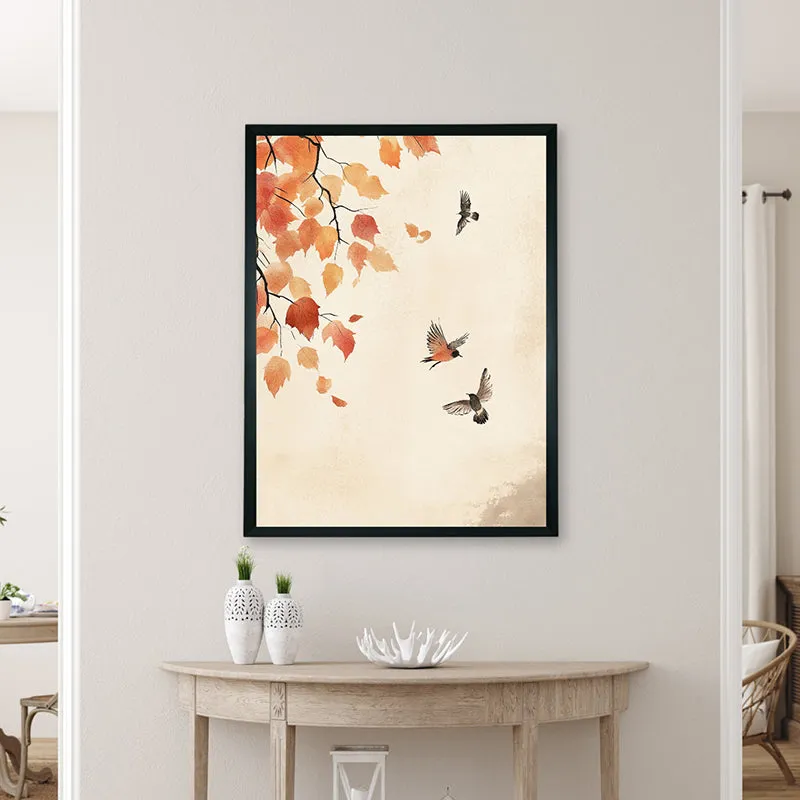 Autumn Birds Wall Art With Resin Frame media 4