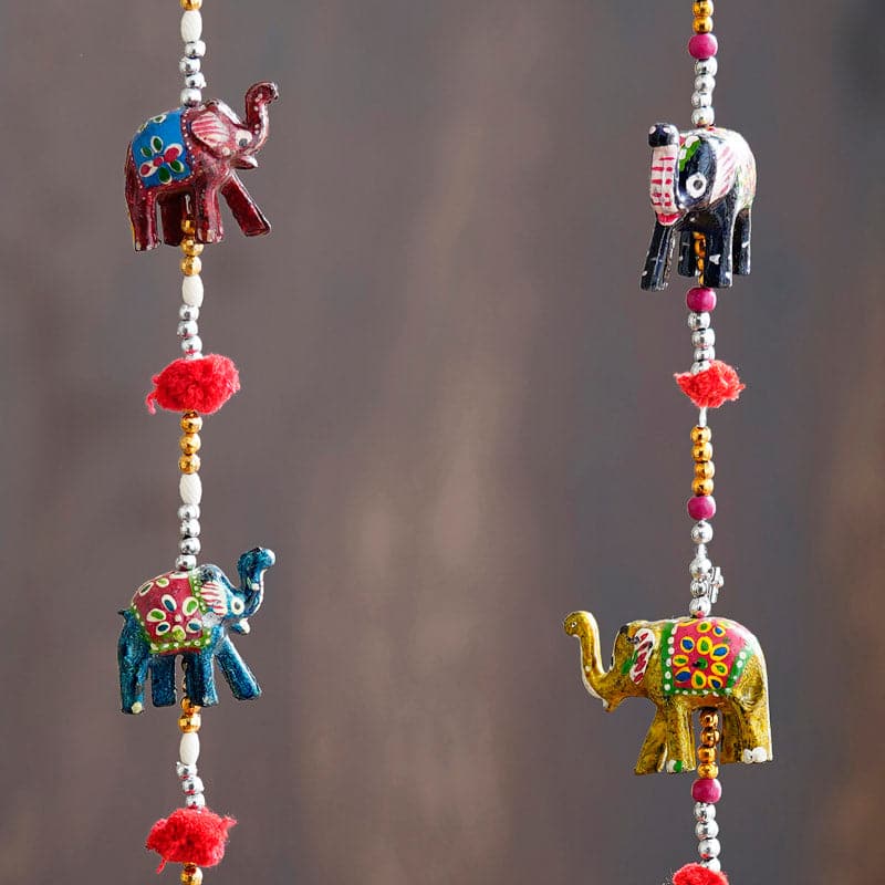 Indie Ceramic Elephant Latkan - Set Of Two media 3