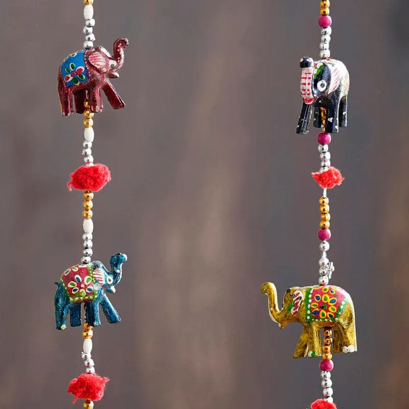 Indie Ceramic Elephant Latkan - Set Of Two media 3