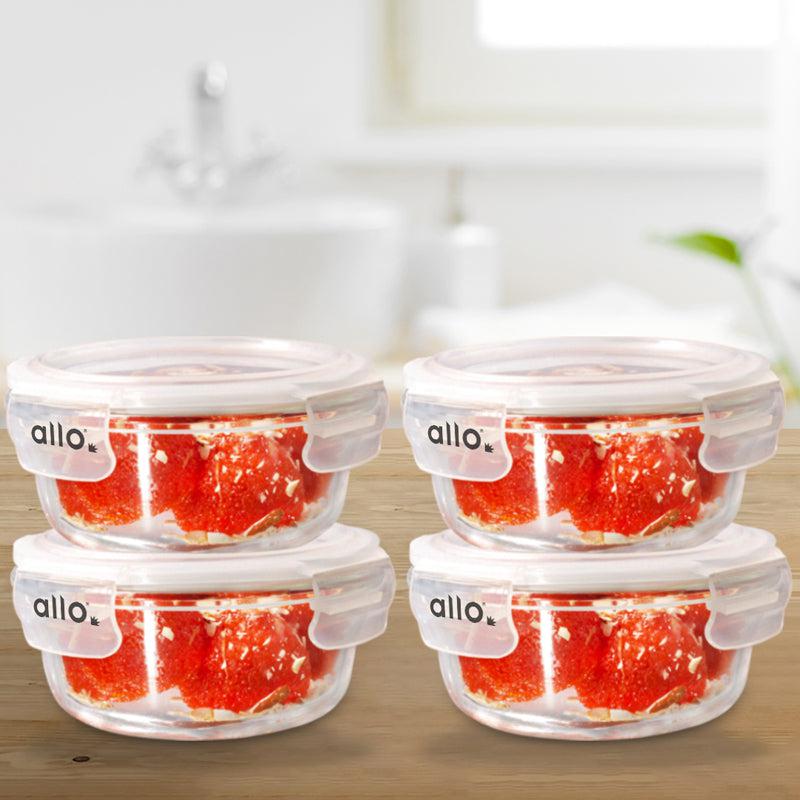 Oliva Round Glass Storage Container (400 ML) - Set Of Four media 3