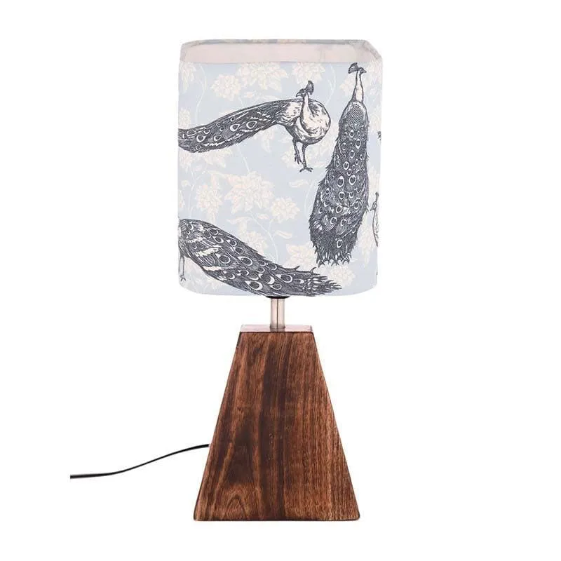 Pretty Peacocks Fabric Table Lamp - Multicolor media 4