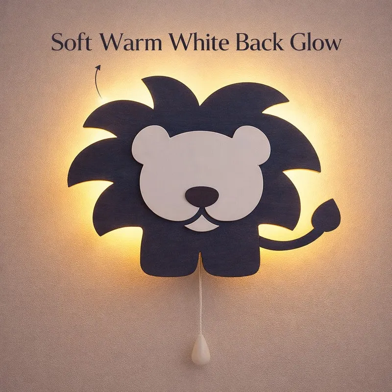 Pureva Lion Battery Operated MDF Wall Lamp - Blue media 4