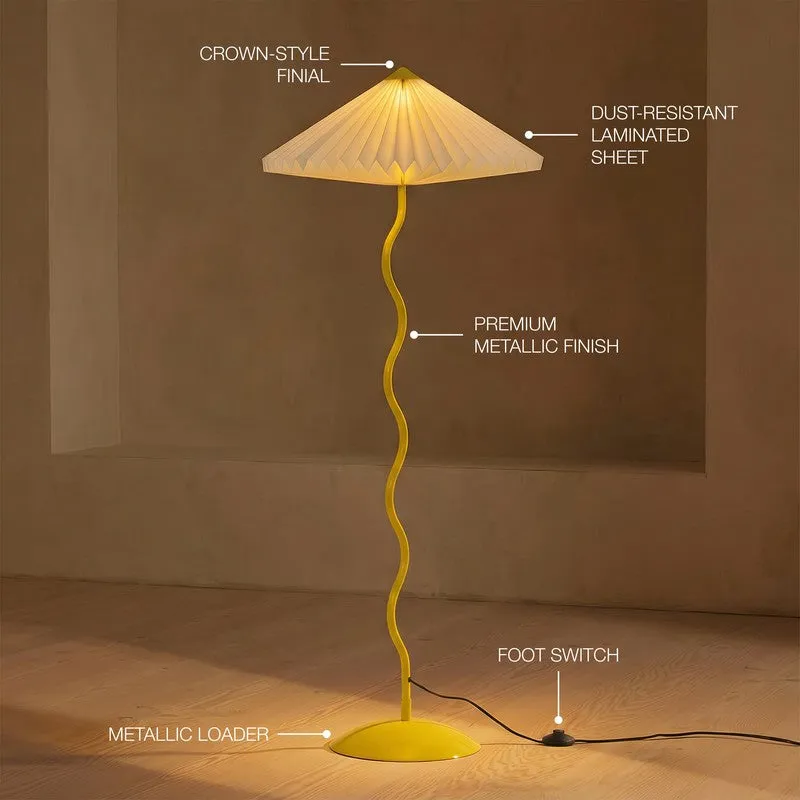 Fig Living Wavy Floor Lamp- Canary Yellow media 11