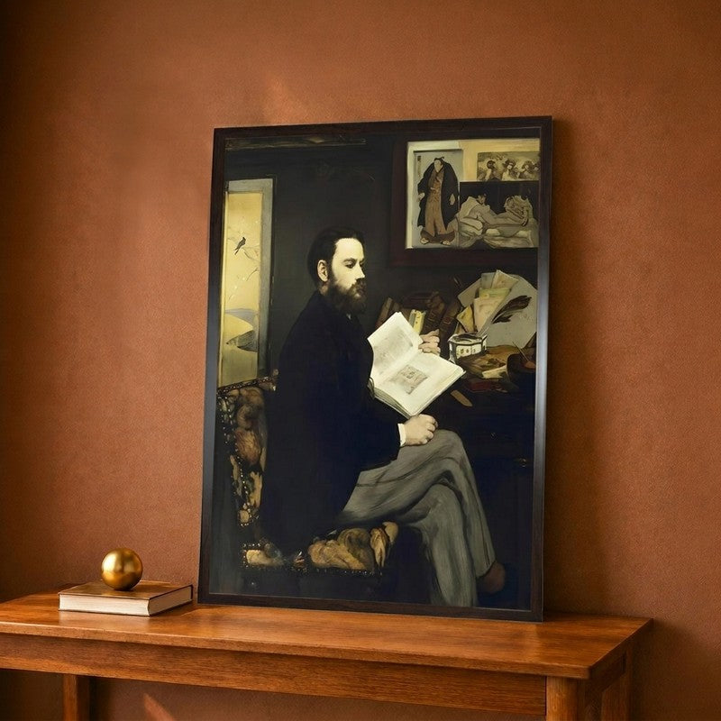 Portrait of Emile Zola Canvas Wall Painting - 12 x 16 inches