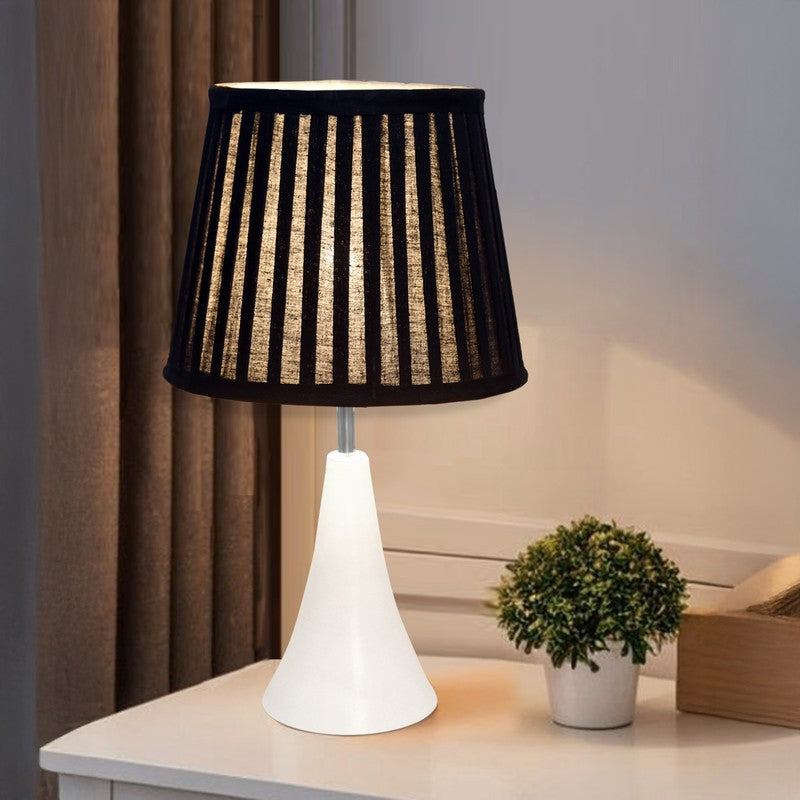 NightAura Soft Glow Wooden Table Lamp - Black,White