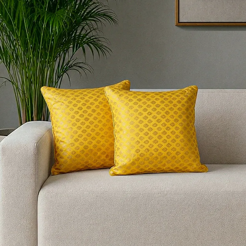 Benarasi Bhuttas Woven Cushion Cover - Set Of Two media 1