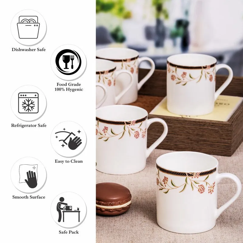 Royal Bone China Tea Cup (210 mL Each) - Set Of Six media 5
