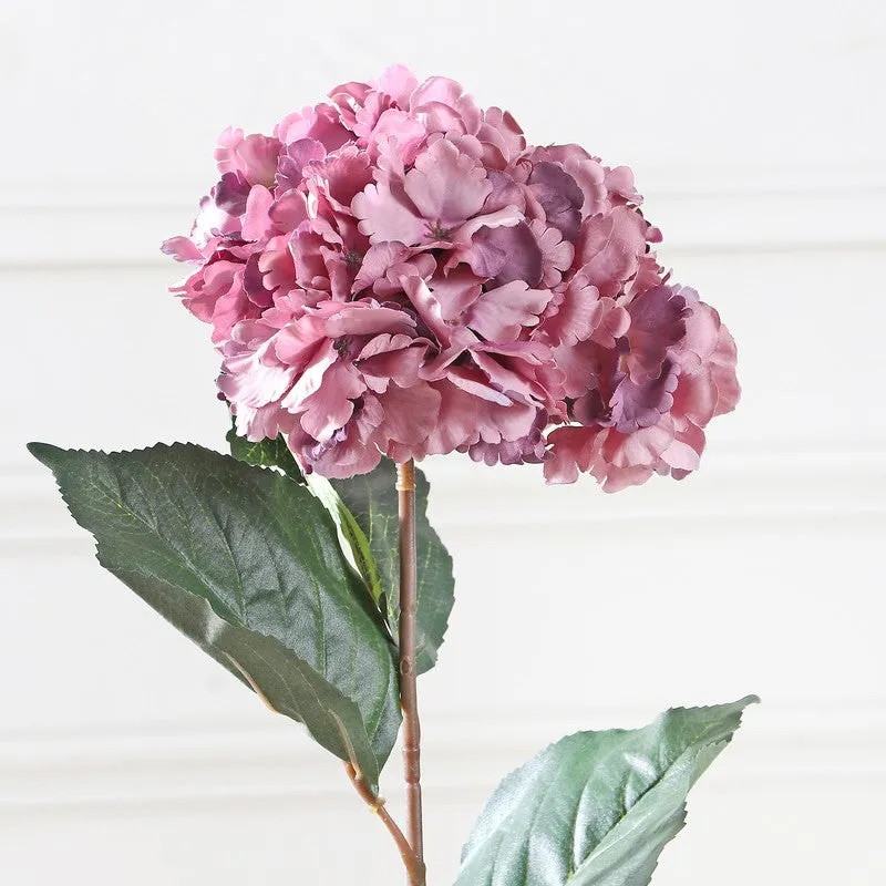 Hydrangea Artificial Flower Stem - Purple media 5