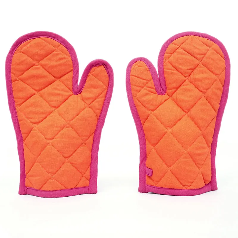 Swayam Teplo Kitchen Gloves (Orange & Pink) - Set Of Two media 4