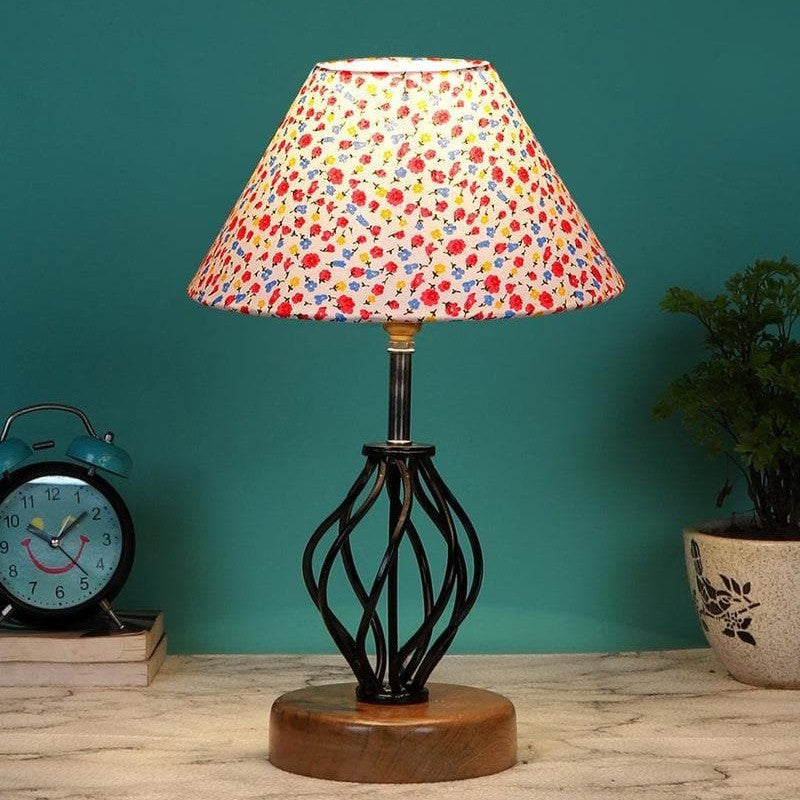 Dainty Georgia Fabric Table Lamp - Multicolor