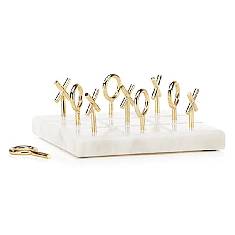 Callista Marble & Brass Tic Tac Toe Game media 7