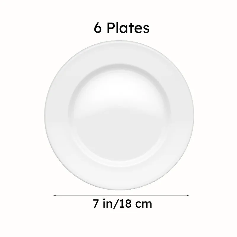 Coastal Cottage Handpainted Ceramic Quarter Plate - Set Of Six media 6