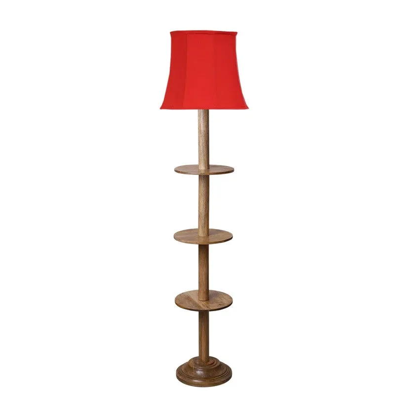 GlowDock Column Wooden Floor Lamp - Red media 5