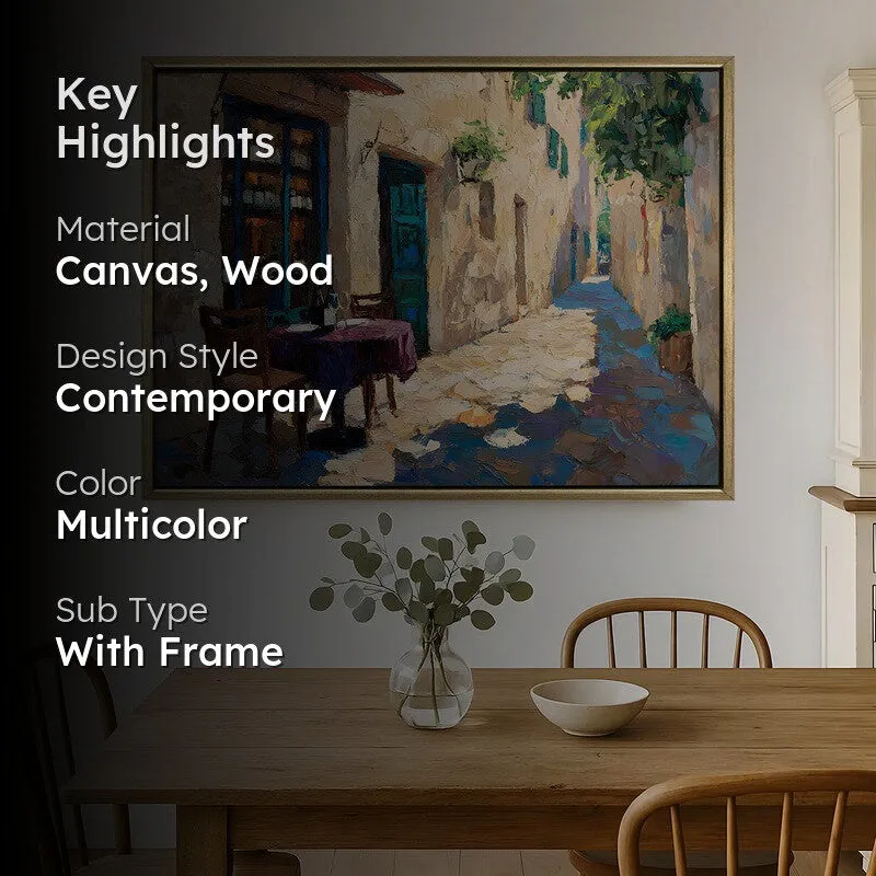 Afternoon Shadow Canvas Wall Painting With Frame media 2