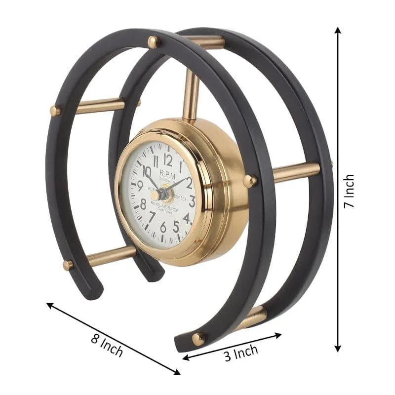 Vandra Round Table Clock - Gold media 4