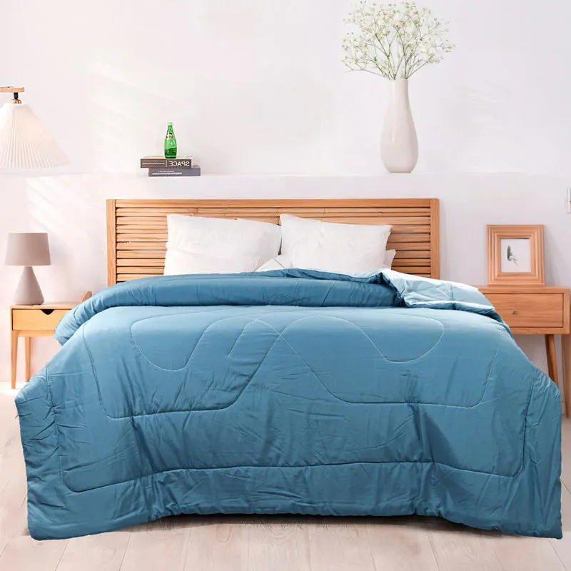 Lush Slumber Reversible Comforter (Blue) 90 GSM media 1