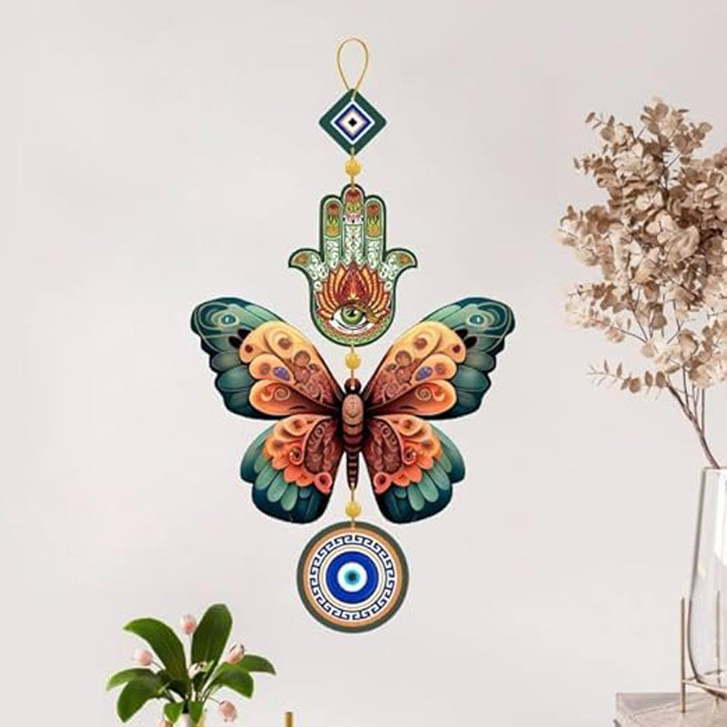 Butterfly Nazar III Polyester & MDF Wall Hanging media 4