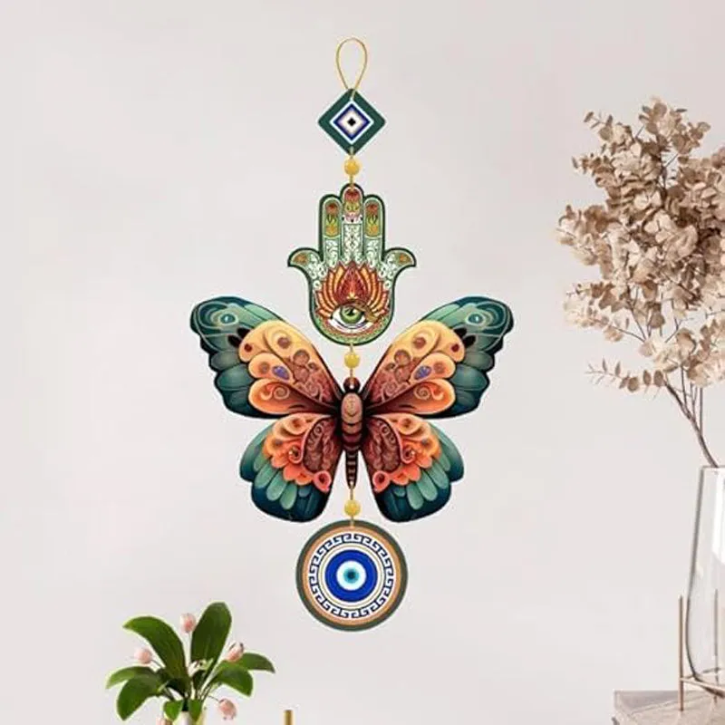 Butterfly Nazar III Polyester & MDF Wall Hanging - 4