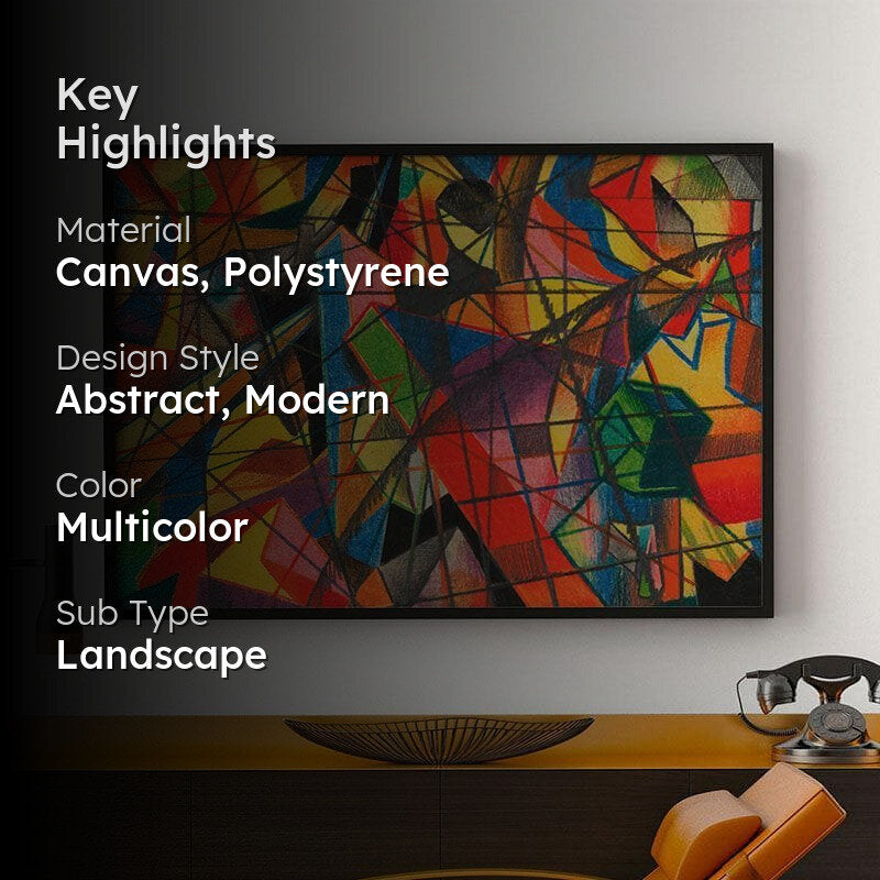 Deformation Canvas Painting By Karl Wiener - Black Frame media 2