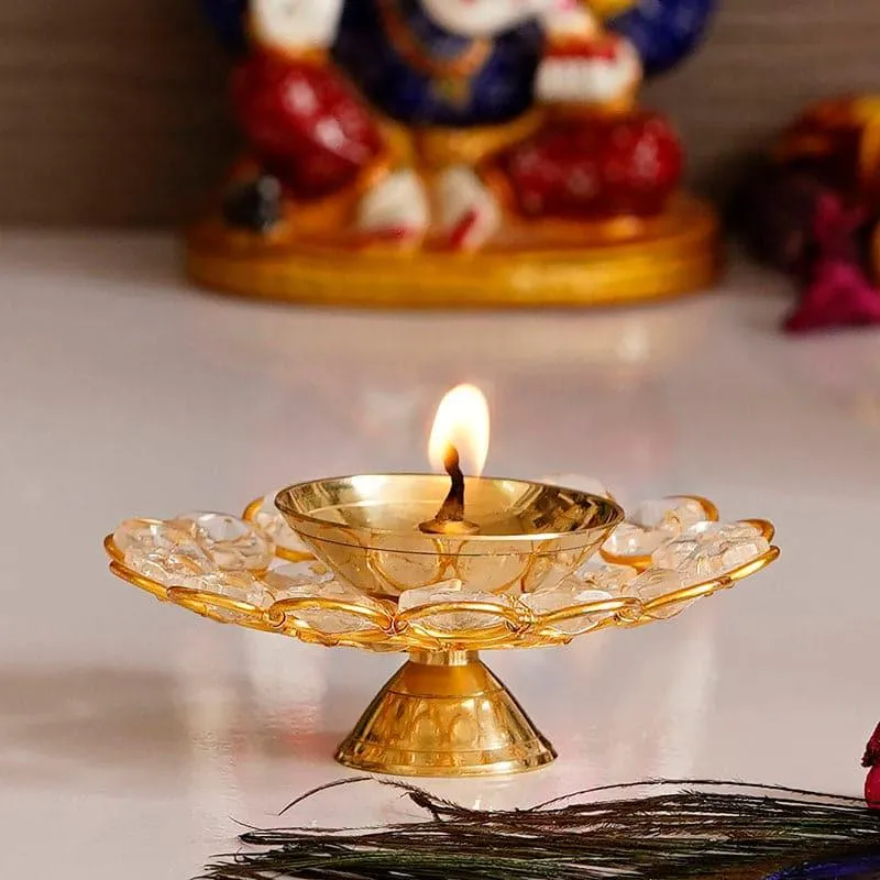 Shanta Crystal Tealight Holder - Small media 1