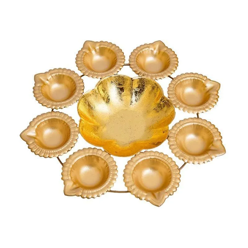Ethnic Urli With Multiple Diya Holder media 4