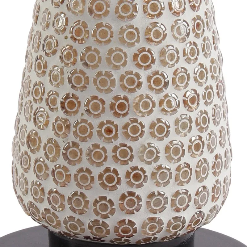 Blissora Mosaic Glass Table Lamp With Wooden Base - Multicolor media 7