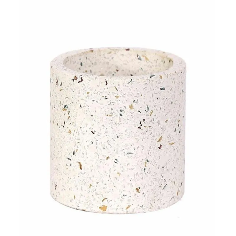 Terrazzo Cylindrical Hand Crafted Marble Planter - Big media 4