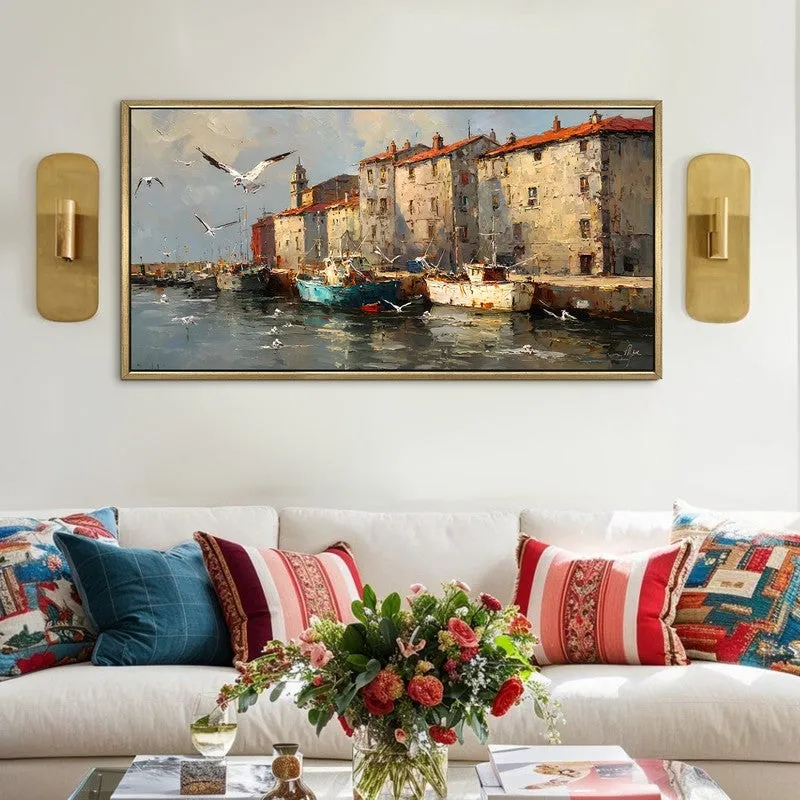Portside Canvas Wall Painting With Frame media 1