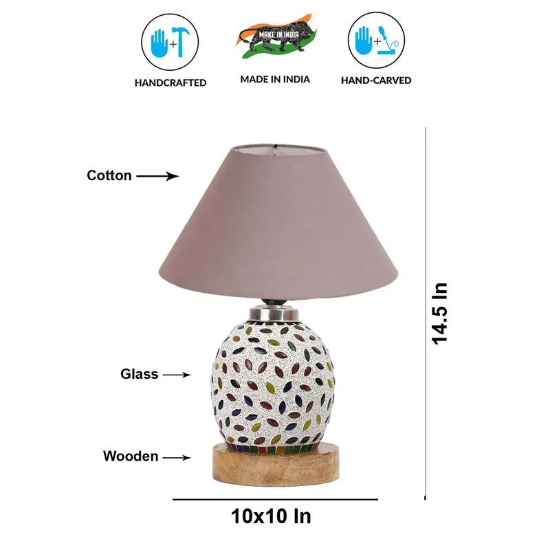Hearthix Wooden Table Lamp - Multicolor media 9
