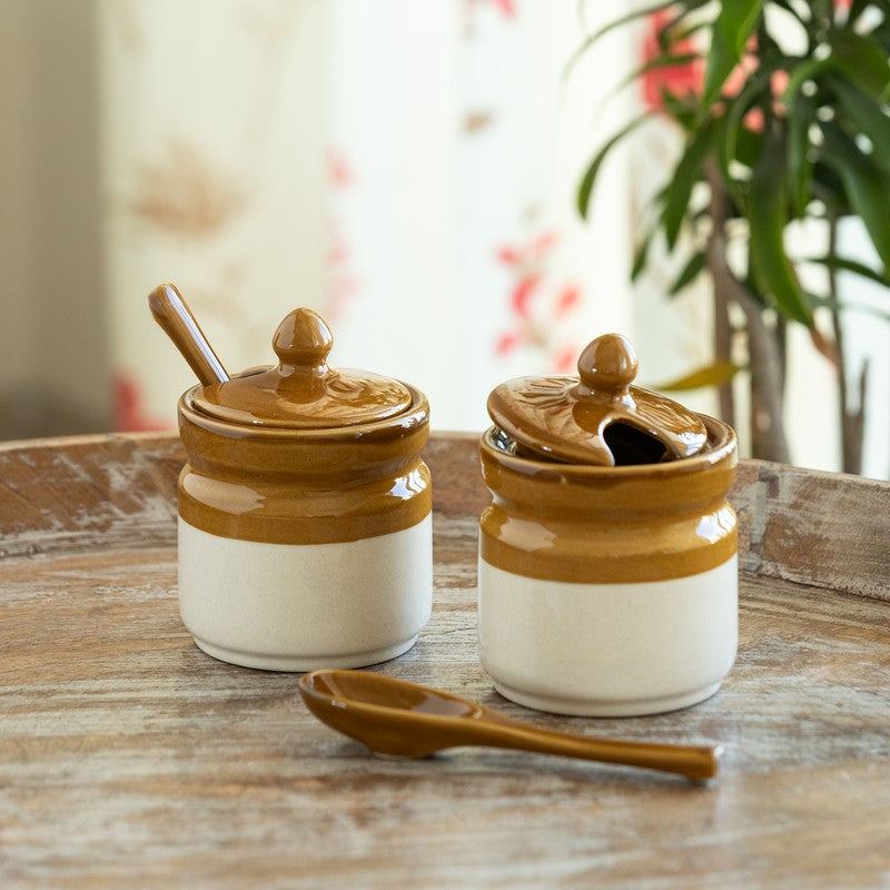 Spiceserve Ceramic Jar Set - Four Piece Set - 270 ML