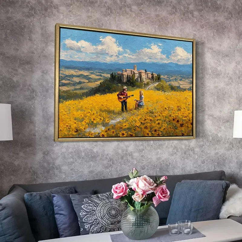 Sunflower Melody Canvas Wall Painting With Frame media 6