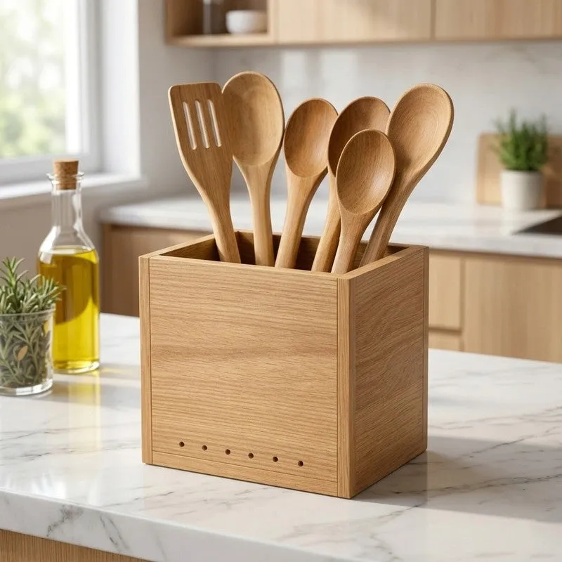 Dine Forge MDF Rustic Cutlery Stand media 1