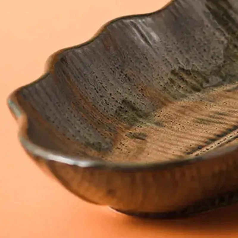 Elmina Leafy Handmade Ceramic Platter media 4