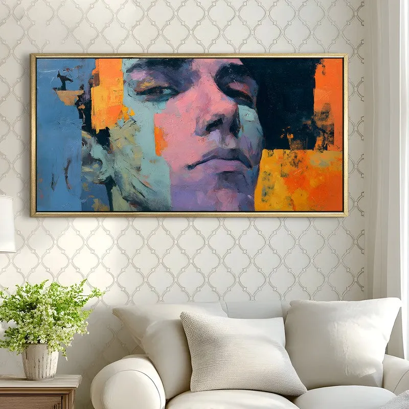 Painted Gaze Canvas Wall Painting With Frame media 4