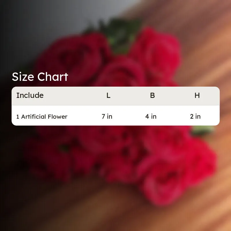 Faux Bright Rose Artificial Flower media 8