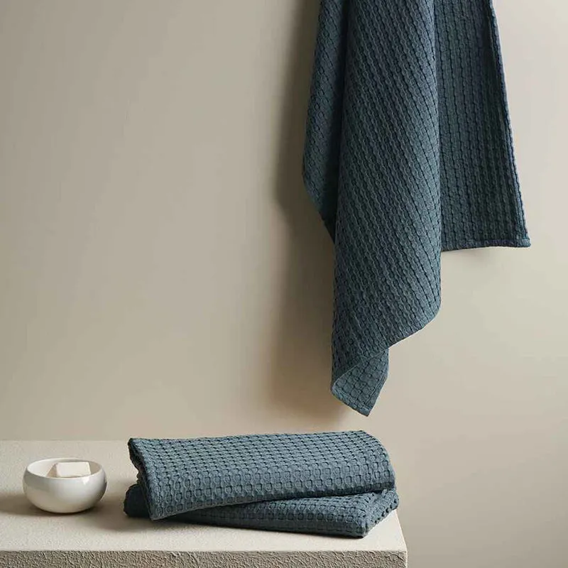 Beehive Waffle Towel Combo (Storm) - Four Piece Set media 5