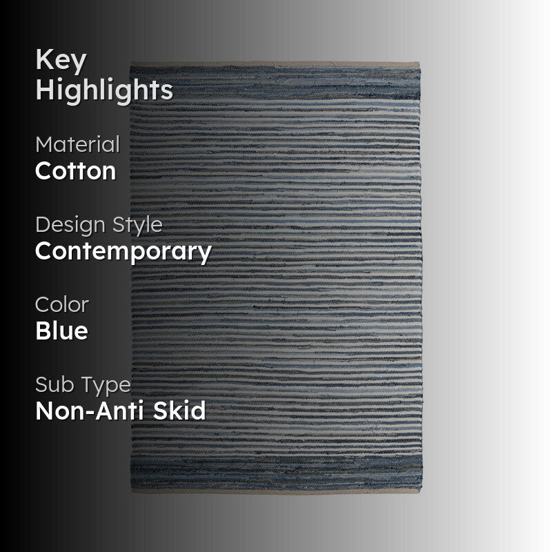 Natte II Handwoven Cotton Rug media 2