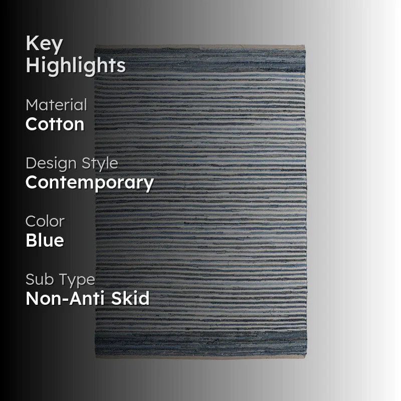 Natte II Handwoven Cotton Rug media 2
