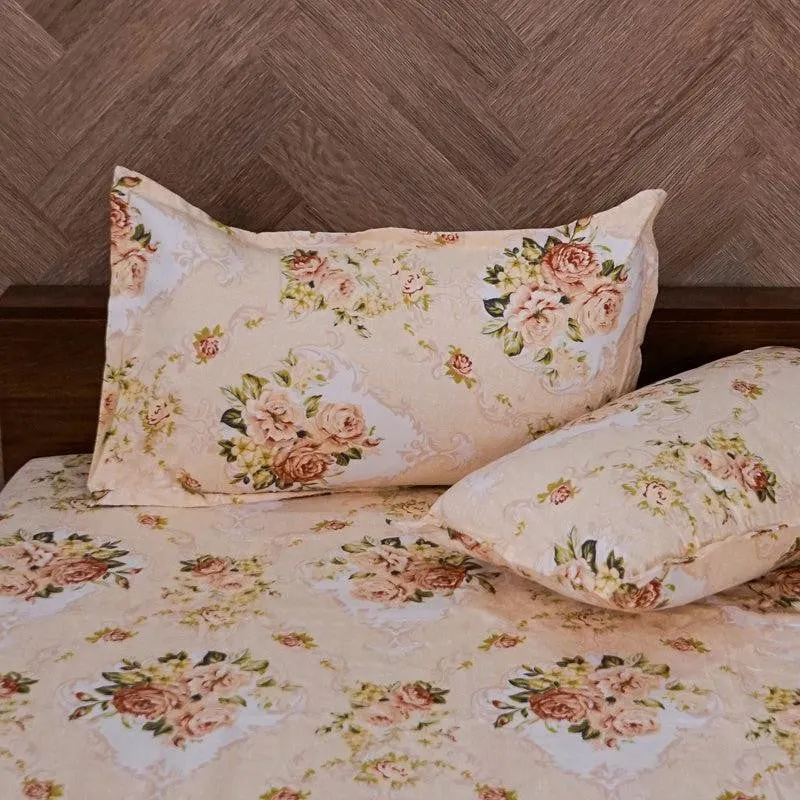 Peony Plethora Microfiber Bedsheet - 140 GSM media 4