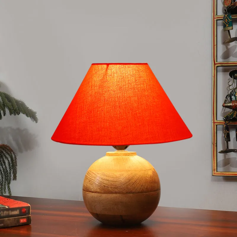 Cotin II Orb Cotton Table Lamp - Orange,Brown media 2