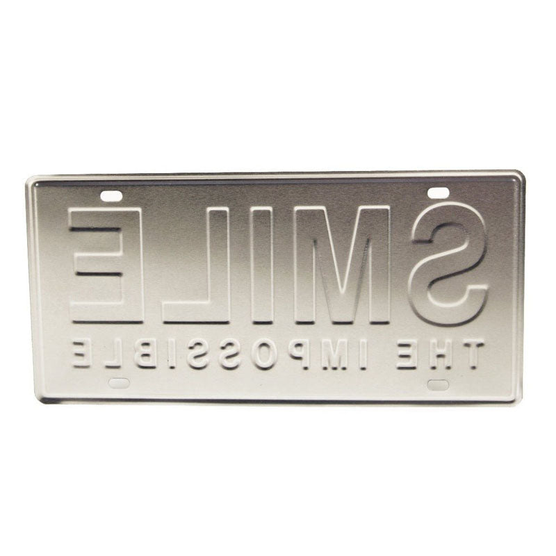 Smile The Impossible Sign Plate Metal Wall Accent media 4