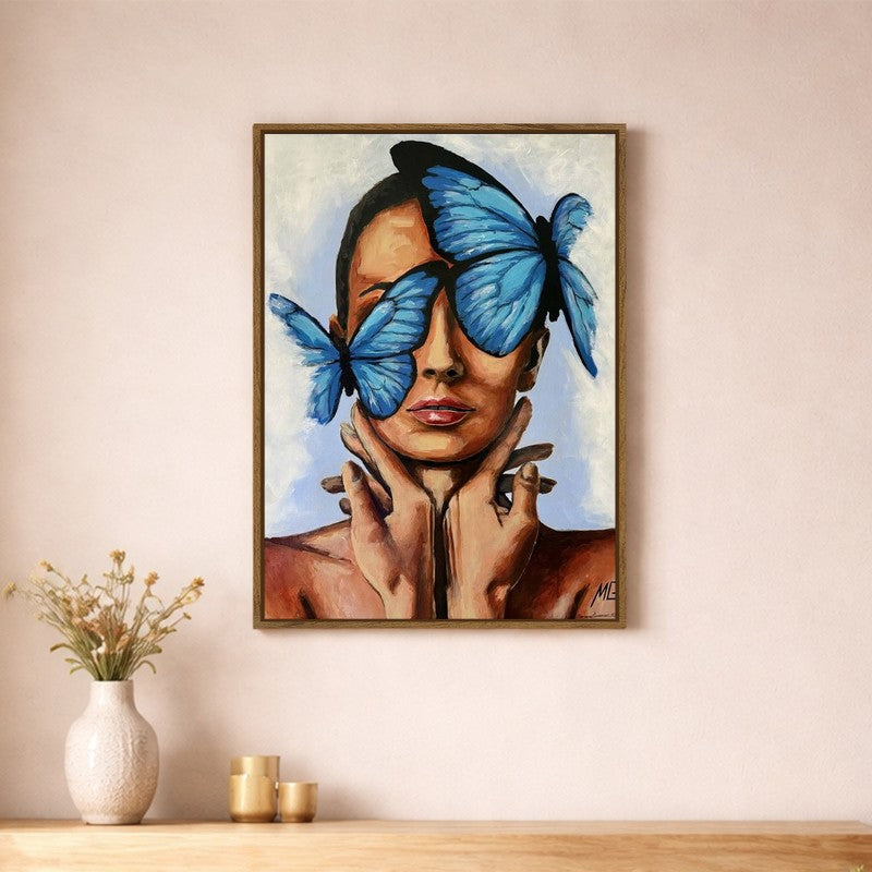 Winged Empress Canvas Wall Art With Frame