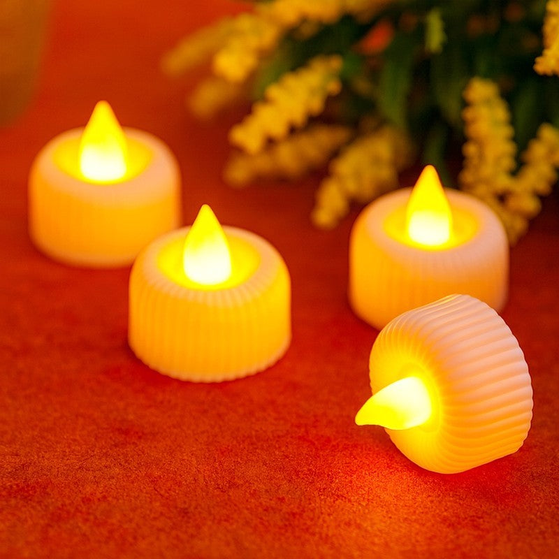 LumiAura Flickering Battery Candle - Set Of Four