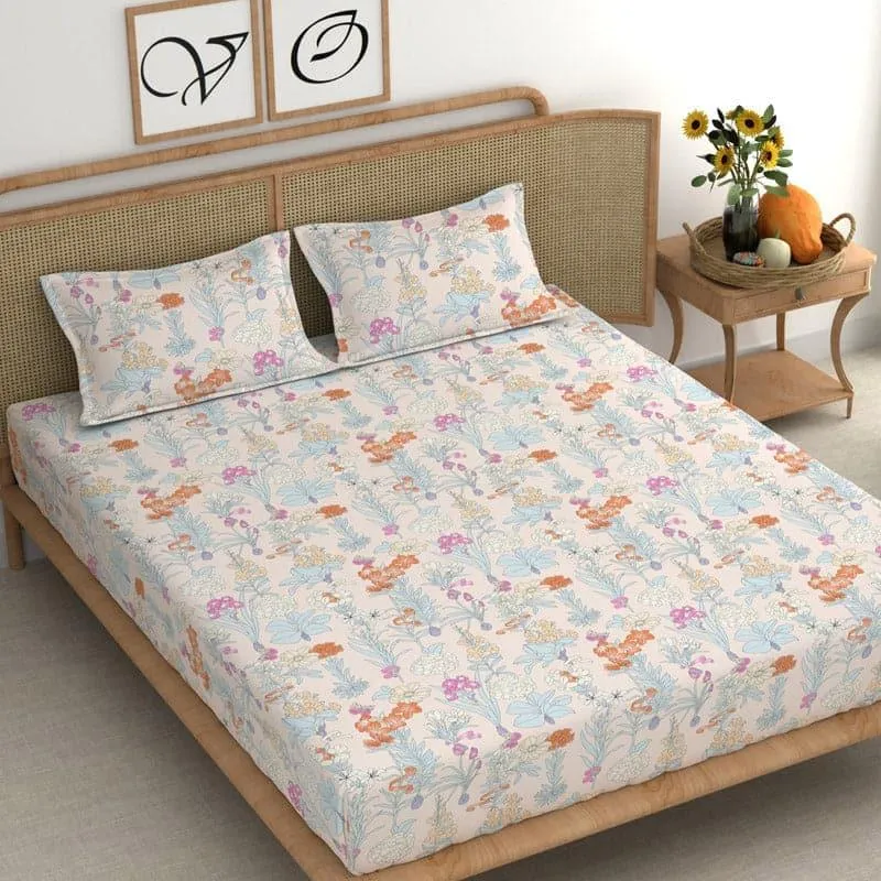 Moira Floral Microfiber Bedsheet - 180 GSM media 3
